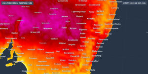 Parts of Sydney could reach 40 degrees while Canberra will come very close to its hottest day of summer on the very last day of the season,as a large mass of heat pushes to the east coast,Weatherzone predicts. 