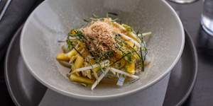 House made mung bean noodles.