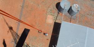 Antenna at Warramunga monitoring station near Tennant Creek in Northern Territory.