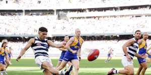 Tyson Stengle in action during round 14. 