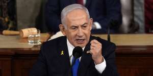 Boycotted but unbowed:Benjamin Netanyahu addresses Congress