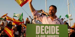 Spain’s far-right Vox party leader Santiago Abascal.