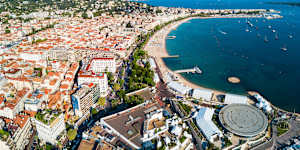 Cannes and its waterfront.
