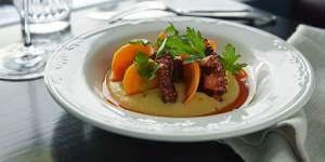 Go-to dish:Octopus with polenta,’nduja and carrot.