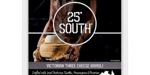 25degrees South three cheese ravioli.