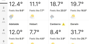 The “feels like” temperature is set to feature more prominently on the bureau’s website.