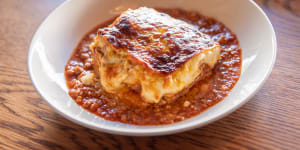 The namesake dish at 1800 Lasagne - a pork and beef lasagne.