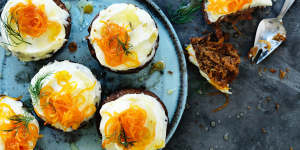 Adam Liaw's carrot cupcakes with dill.