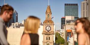 Eight floors above Bourke Street,The Stolen Gem has one of the best skyline views in Melbourne.