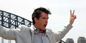 Pierce Brosnan,pictured here in Sydney for the launch of Die Another Day in 2002,played James Bond in four movies before being replaced by Daniel Craig. 