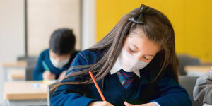 It is “strongly recommended” that students aged eight and over wear masks when indoors.