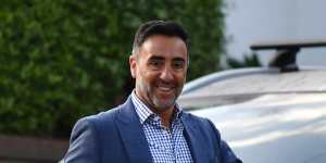 Sevag Chalabian leaves his Rose Bay home in October 2019. 