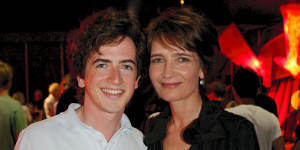 Jana Wendt and son Daniel Ward in 2009.