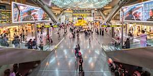 Hamad International Airport in Doha,Qatar.