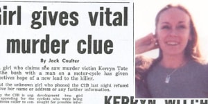 Kerryn Tate was killed south-east of Perth in the late 1970s. 
