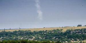 The trail of smoke left by a missile after it was fired by a the Buk-M1 system at MH17 by pro-Russia rebels,according to the Ukraine government.