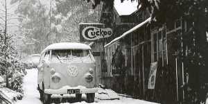 Willi's first Kombi van parked outside the restaurant back in the 1960s.