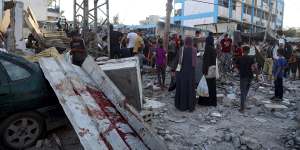 The bloody aftermath of an Israeli airstrike on a UN-run school last week.