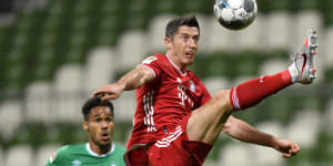 Star striker Robert Lewandowski proved the difference as a 1-0 win over Bremen secured Bayern the Bundesliga crown.