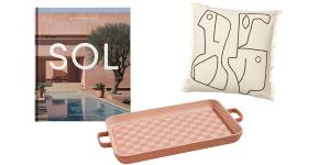 SOL:At Home in Mallorca by Nic Holden;“Griddle Pan”;“Figure” cushion.