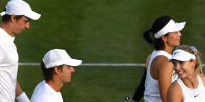 The duo played mixed doubles at Wimbledon last year.