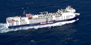 The MV Bahijah is carrying about 14,000 sheep and 2500 cattle.