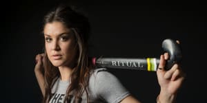 Arrow-minded:Anna Flanagan leaves ACT for Hockeyroos shot