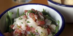 Kingfish ceviche.