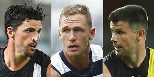 Scott Pendlebury,Joel Selwood and Trent Cotchin.