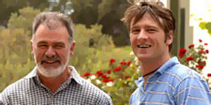 Family affair ... three generations of the Potts family? (from left) Len,Bill and Ben? make wines at Bleasdale Winery,located in the Langhorne Creek region on the Fleurieu Peninsula.