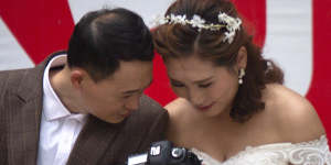 China’s marriage rate has almost halved in the last decade to 5.4 marriages per 1,000 people.