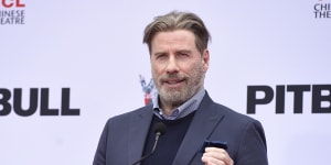 John Travolta's hair in December 2018.