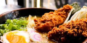Comfort and security:Fried chicken ramen from Butter in Surry Hills.