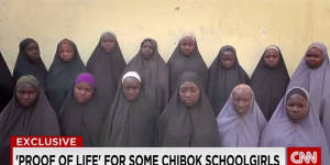 Fifteen girls appear in this video broadcast by CNN and believed to have been made in December to prove the girls are well.