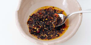 Garlicky,salty and heavy on the heat,this chilli oil is a real flavour bomb.