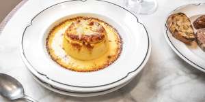 Twists on classics … twice-baked gruyere souffle.