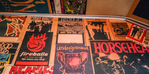 Band posters at The Tote in Collingwood. A government scheme designed to support live music is poorly designed,say critics.