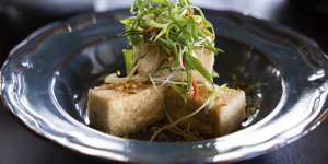 The restaurant’s the fried tofu with Chinese spiced salt and pepper.