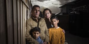 Fraser Rise’s Rajarsh Saini with wife Shaninder Kaur and children Sanav Saini,7,and Jahan Saini,9.