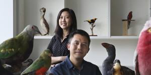 Evolutionary biologist Professor Simon Ho (right) and bird paleontologist Dr Jacqueline Nguyen.