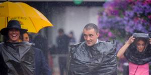Racegoers battled the elements in 2018. The weather was miserable,to say the least.