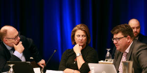 NSW Minister Melinda Pavey during a Murray-Darling Basin ministerial council meeting in Brisbane on Tuesday.