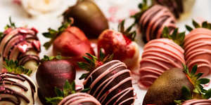Decorate these choc-dipped strawberries to your heart's content.