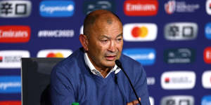 Eddie Jones fronts media after the defeat to Wales.