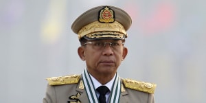 Coup leader General Min Aung Hlaing.