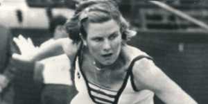 Dianne Balestrat played in the first centre-court match at Melbourne Park.