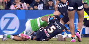 Jeral Skelton was fined for pulling Xavier Savage’s hair.