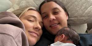Sam Kerr welcomes first child with partner Kristie Mewis
