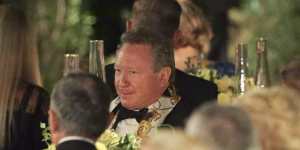 Businessman Andrew"Twiggy"Forrest during the state dinner.