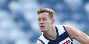 Nathan Kreuger playing VFL for Geelong.